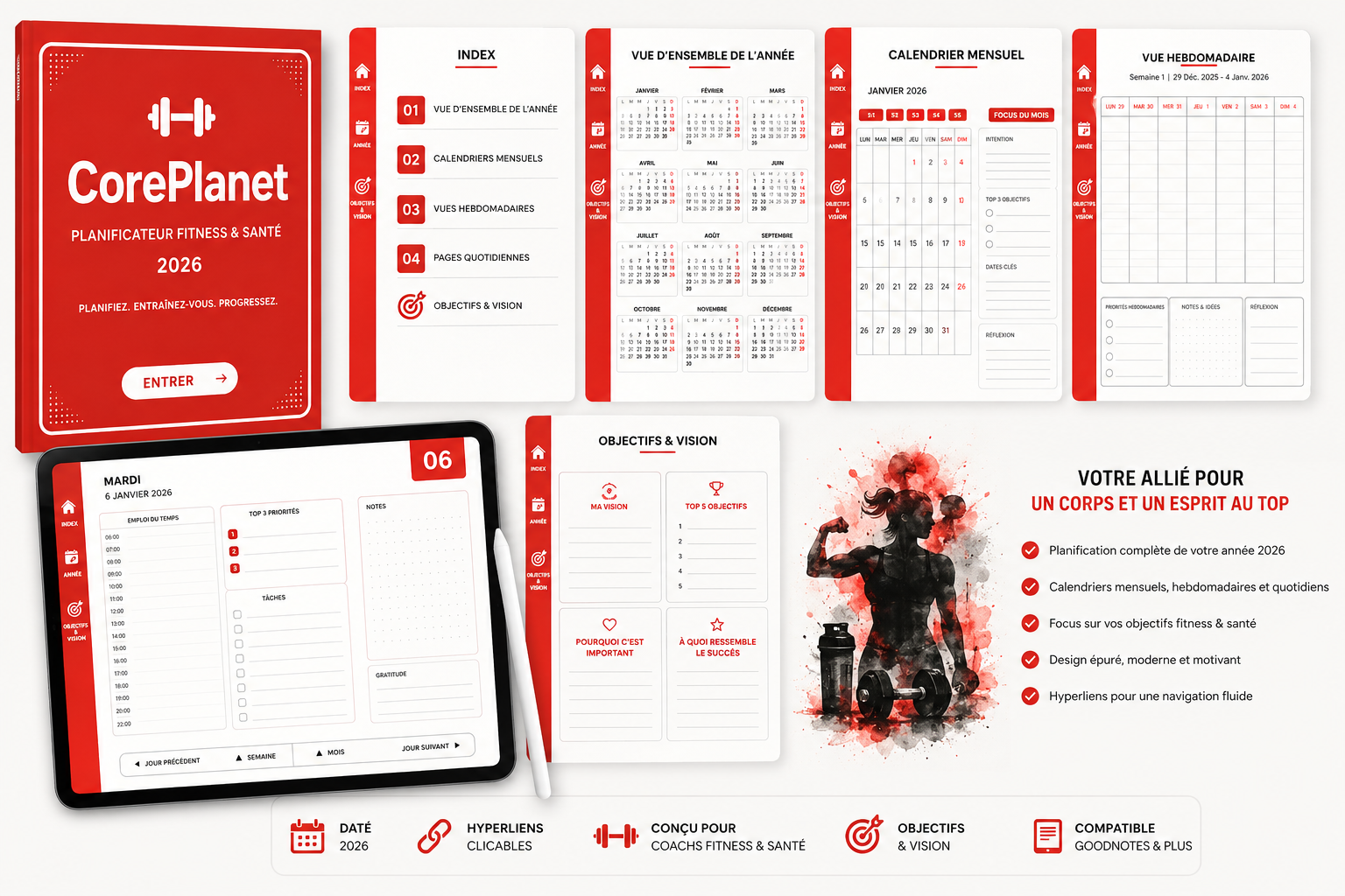 CorePlanet 2026 · Agenda Coach Fitness PDF · GoodNotes Notability